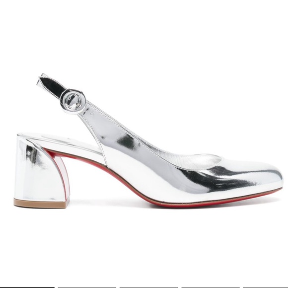 Christian Louboutin Shoes - NWB CHRISTIAN LOUBOUTIN
SO JANE SLING metallic leather slingback pumps